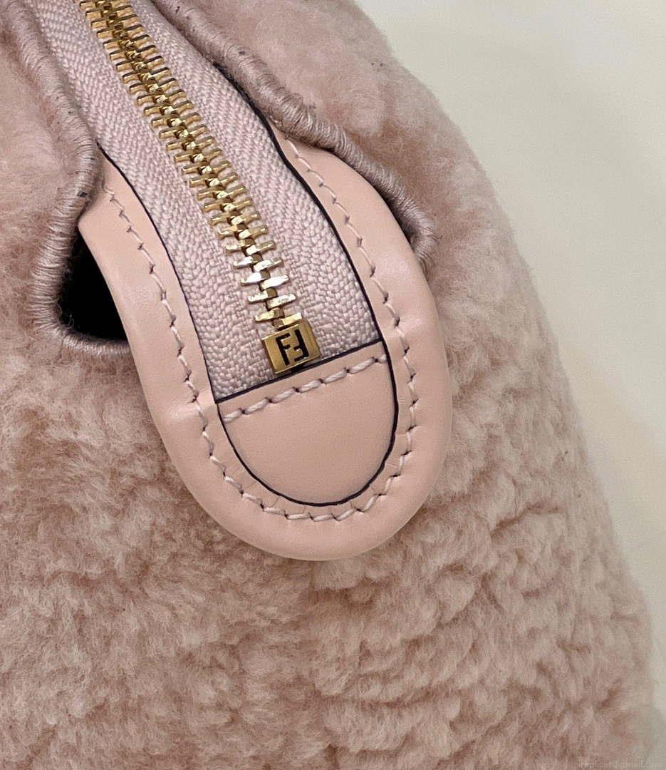 Fendi 8BS067 By The Way Mini Light Pink sheepskin small Boston bag