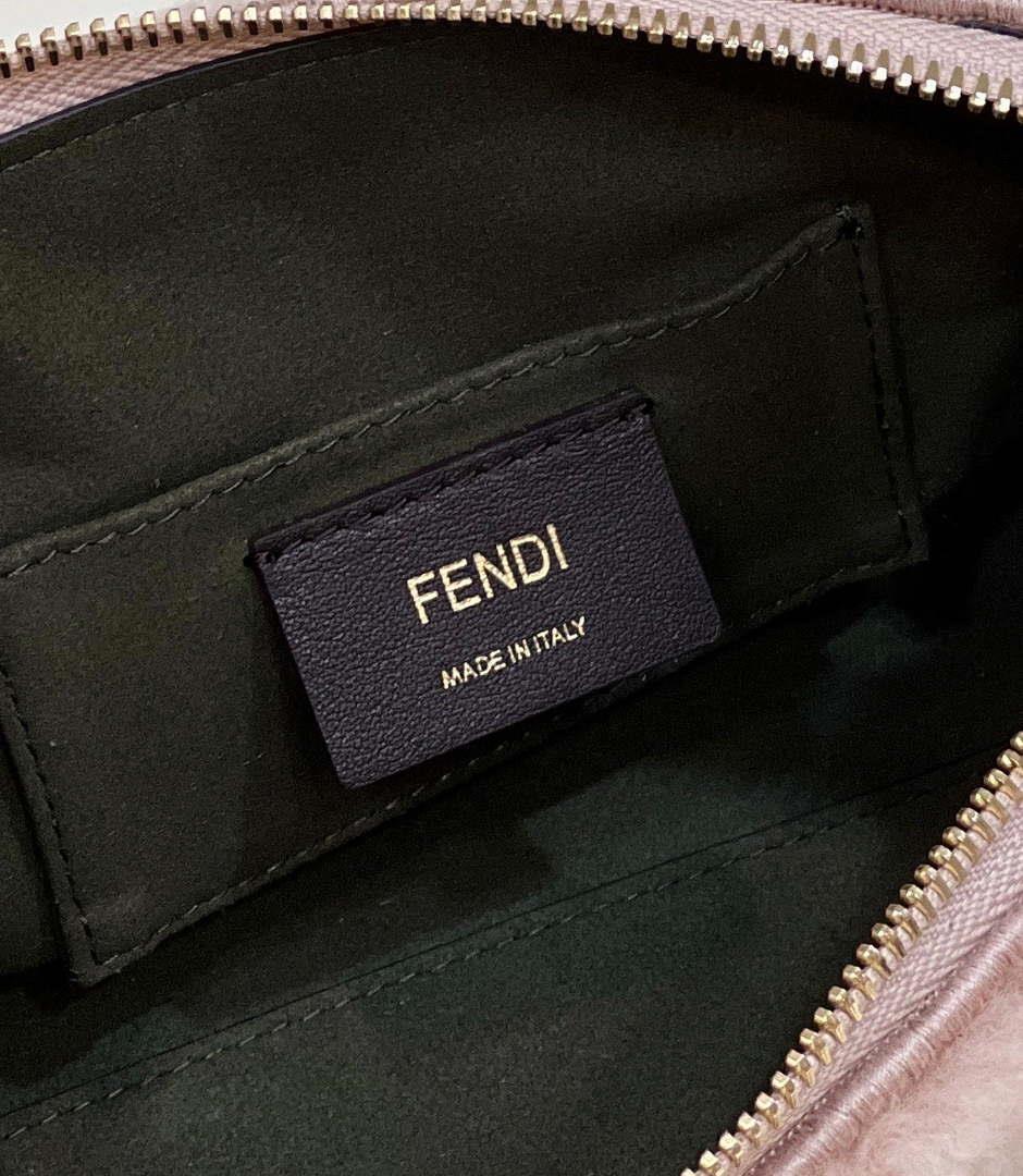 Fendi 8BS067 By The Way Mini Light Pink sheepskin small Boston bag