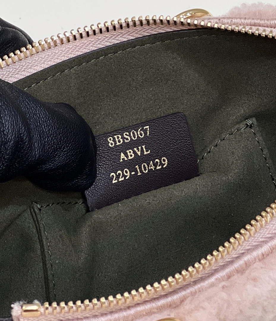 Fendi 8BS067 By The Way Mini Light Pink sheepskin small Boston bag