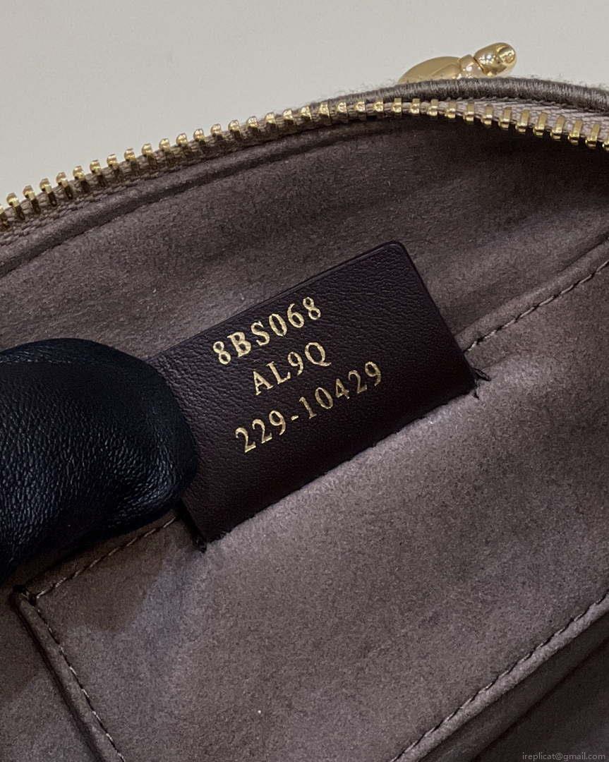 Fendi 8BS067 By The Way Mini Small Boston Jacquard FF fabric bag Gray