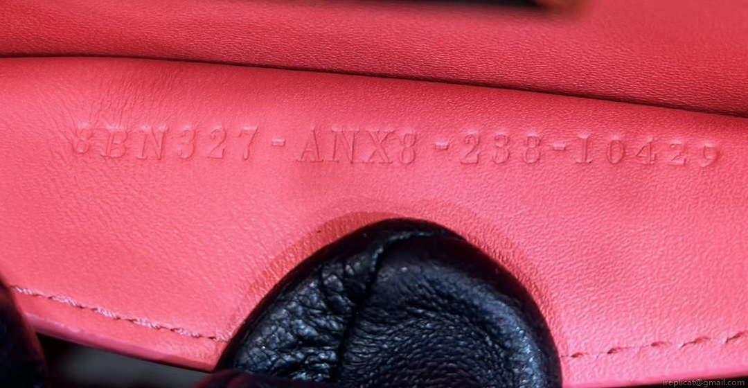 Fendi 8BN327 Peekaboo ISeeU Small Pink interlace leather bag 80138M