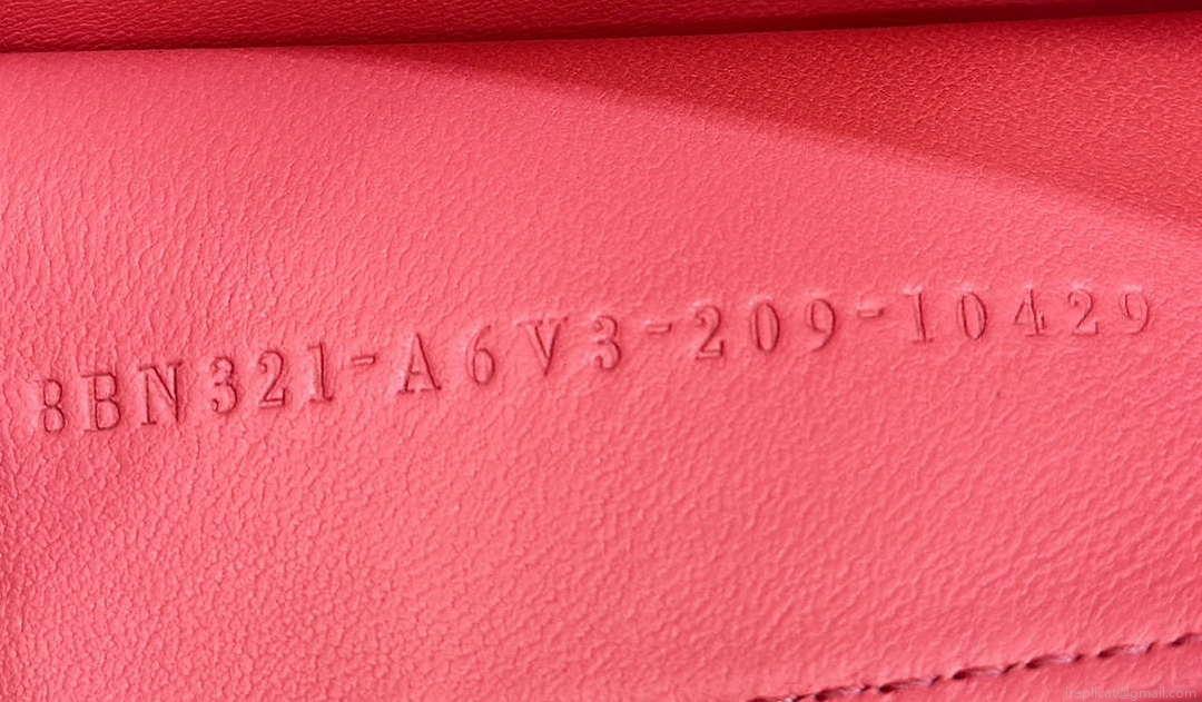 Fendi 8BN321 Peekaboo ISeeU Medium Pink interlace leather bag 80138L