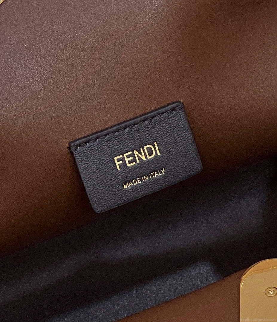 Fendi 8BP127 FENDI FIRST Medium Brown Crocodile leather bag