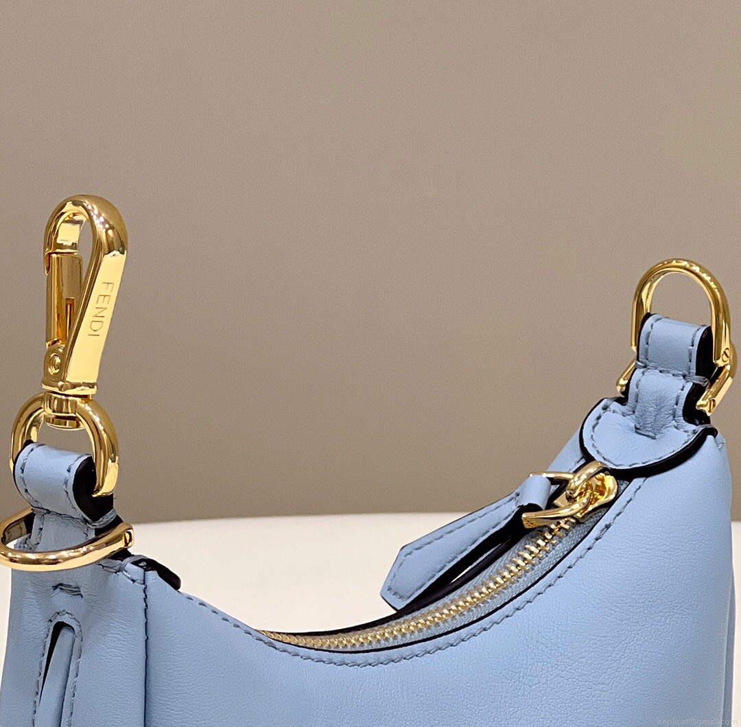 Fendi 7AS089 Nano Fendigraphy Light blue leather Charm 80056S