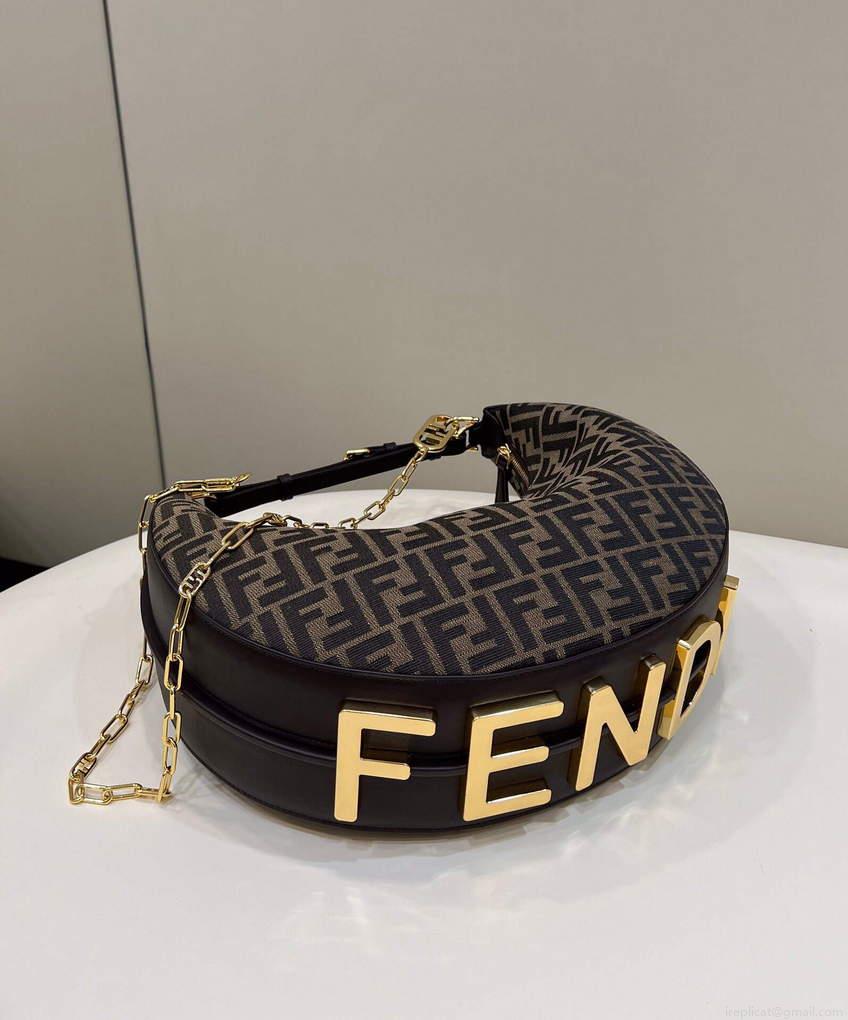Fendi 8BR798 Fendigraphy Medium 80056L Brown leather Bag