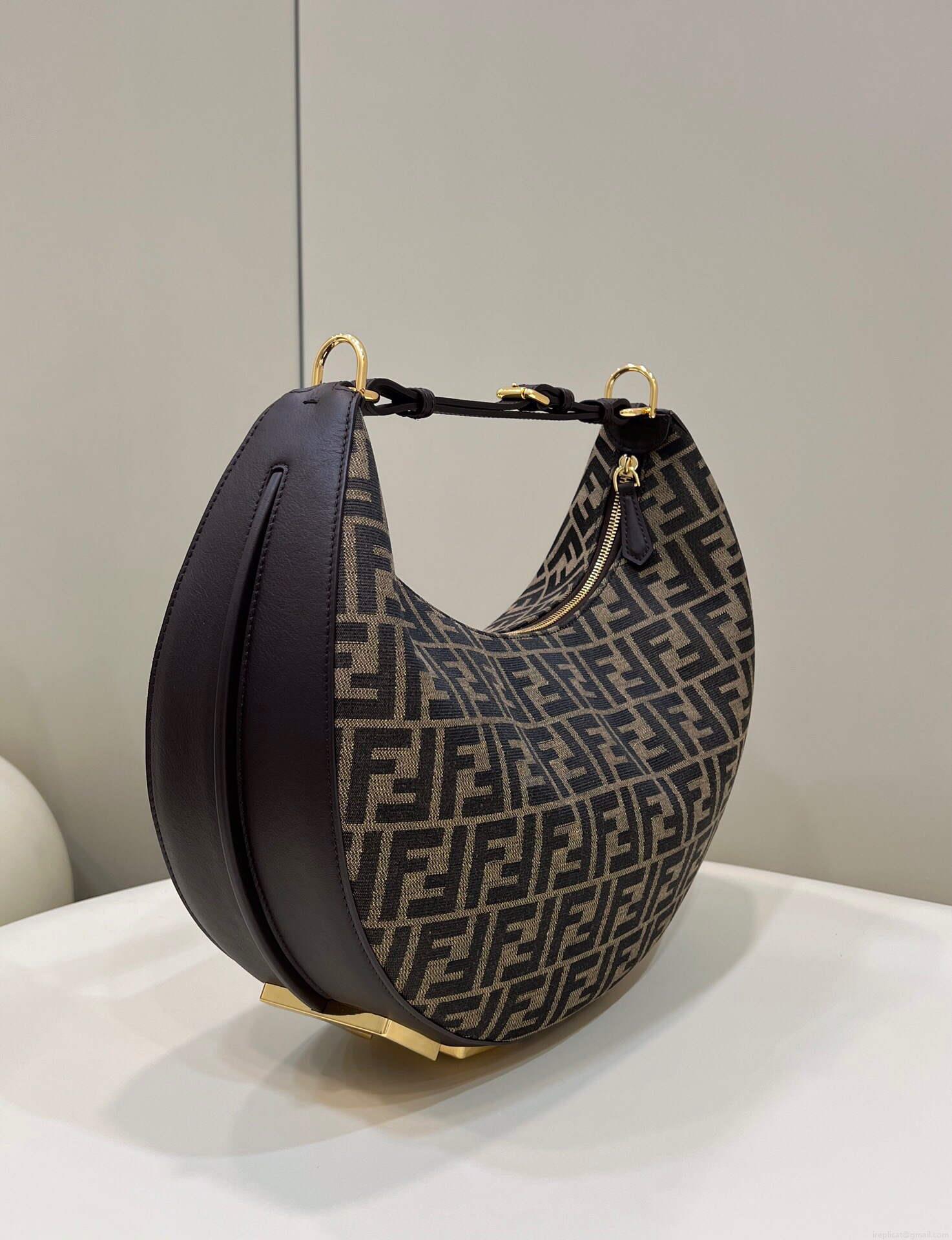 Fendi 8BR798 Fendigraphy Medium 80056L Brown leather Bag