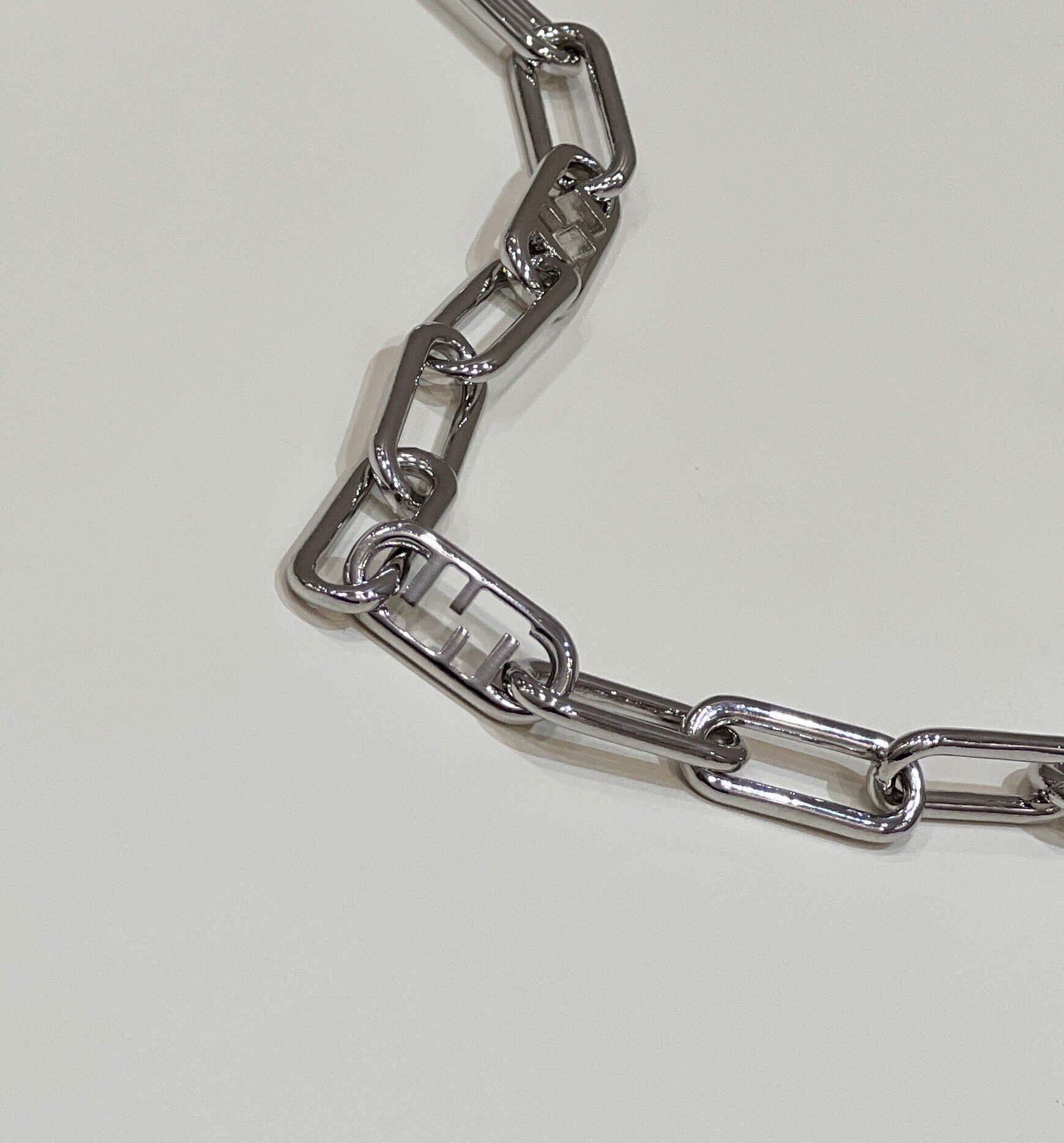 Fendi Handbag Custom metal chain Shoulder Strap F10053 Silvery