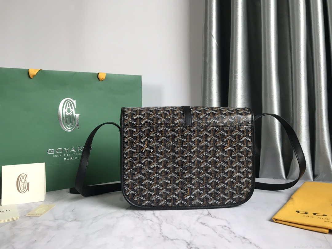 Goyard 2MMLTY01CL01P Belvedere MM Bag GY020183 Brown with Black