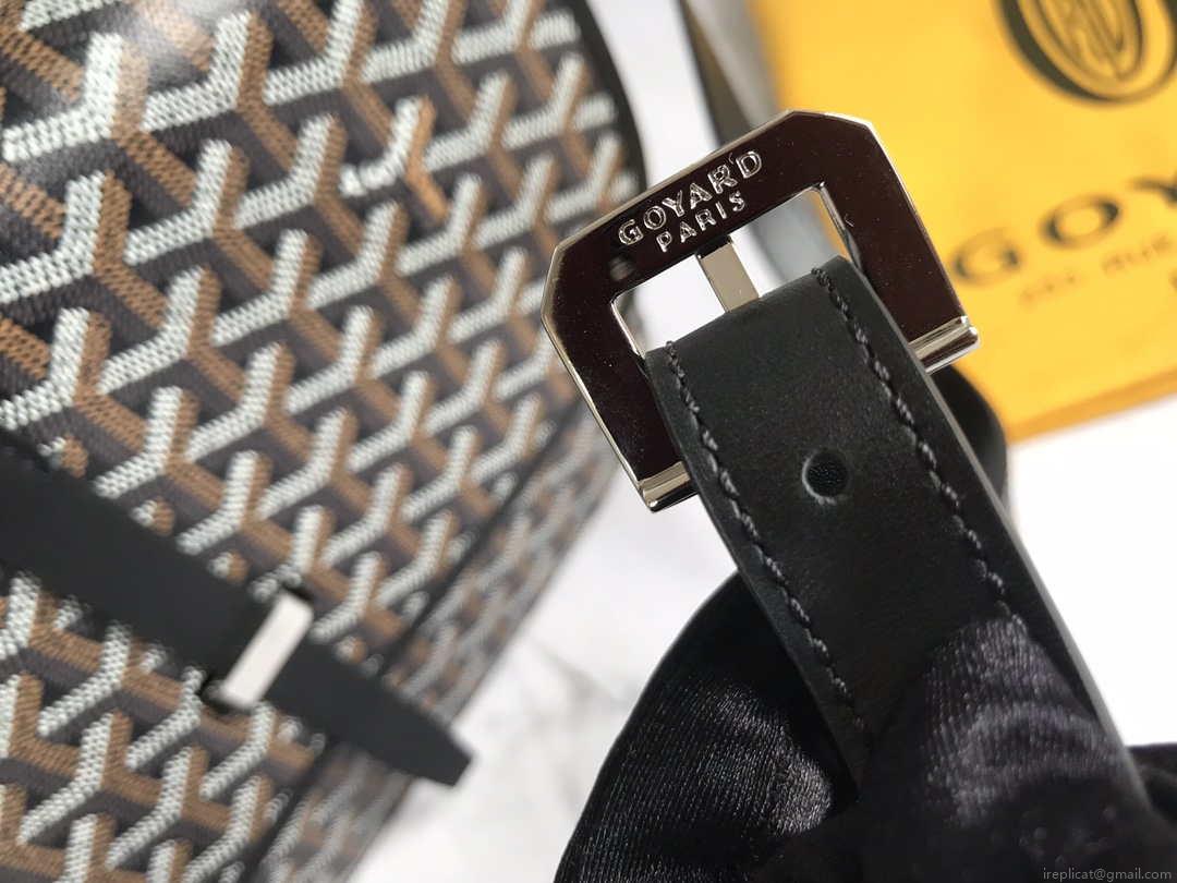 Goyard 2MMLTY01CL01P Belvedere MM Bag GY020183 Brown with Black