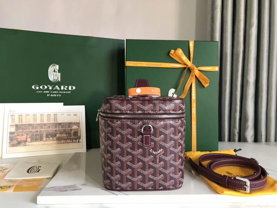 Goyard MUSEVAPMLTY01CL03P Muse Vanity Case PM Bag Wine Red