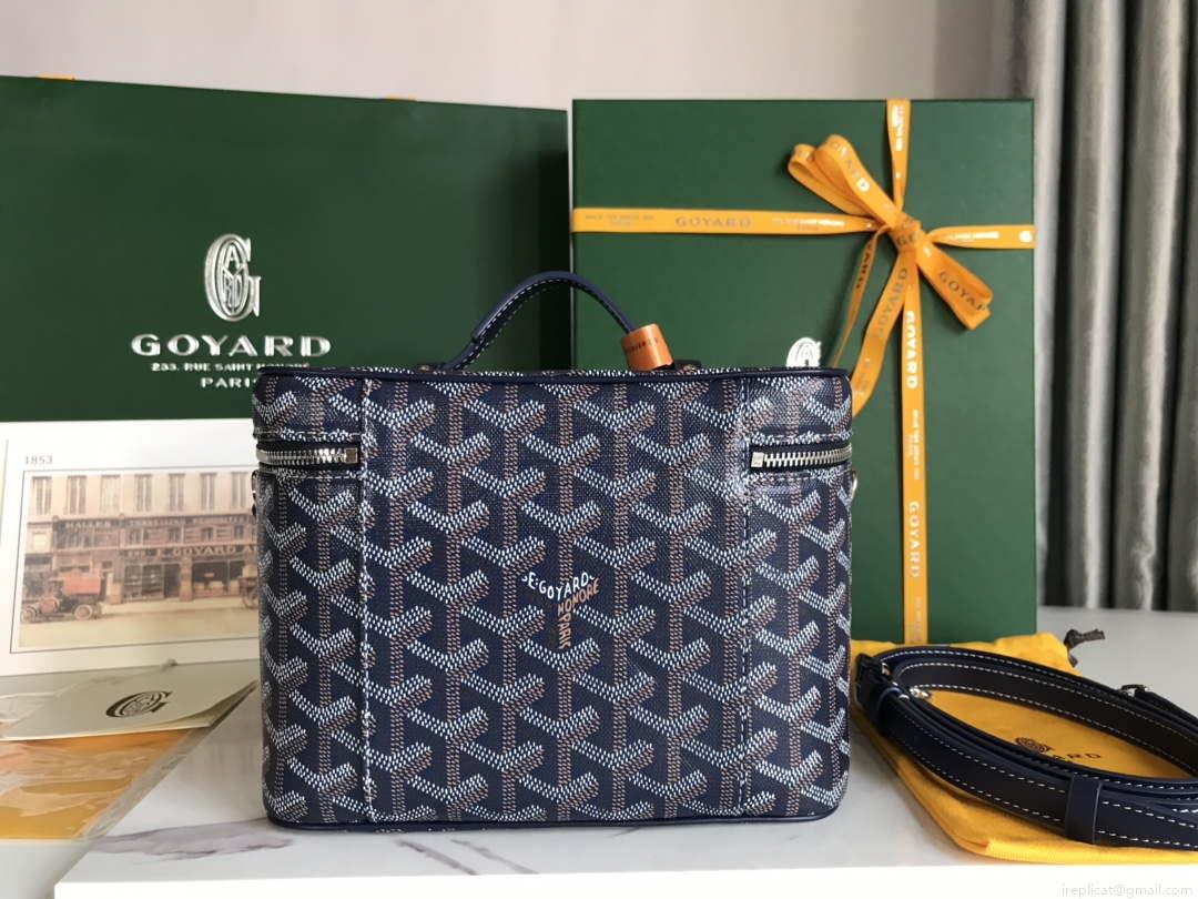 Goyard MUSEVAPMLTY01CL03P Muse Vanity Case PM Bag Navy Blue