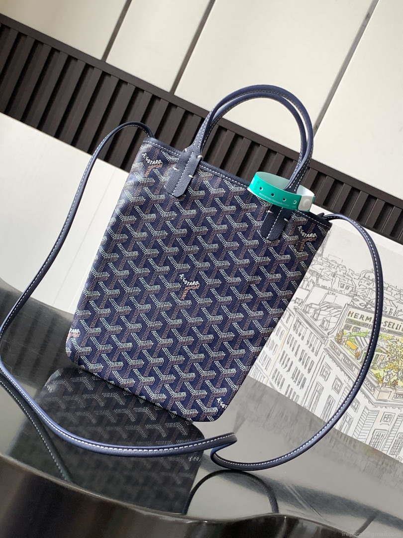 Goyard POICLAPMLTY11CL61P Poitiers Claire Voie Bag Navy Blue