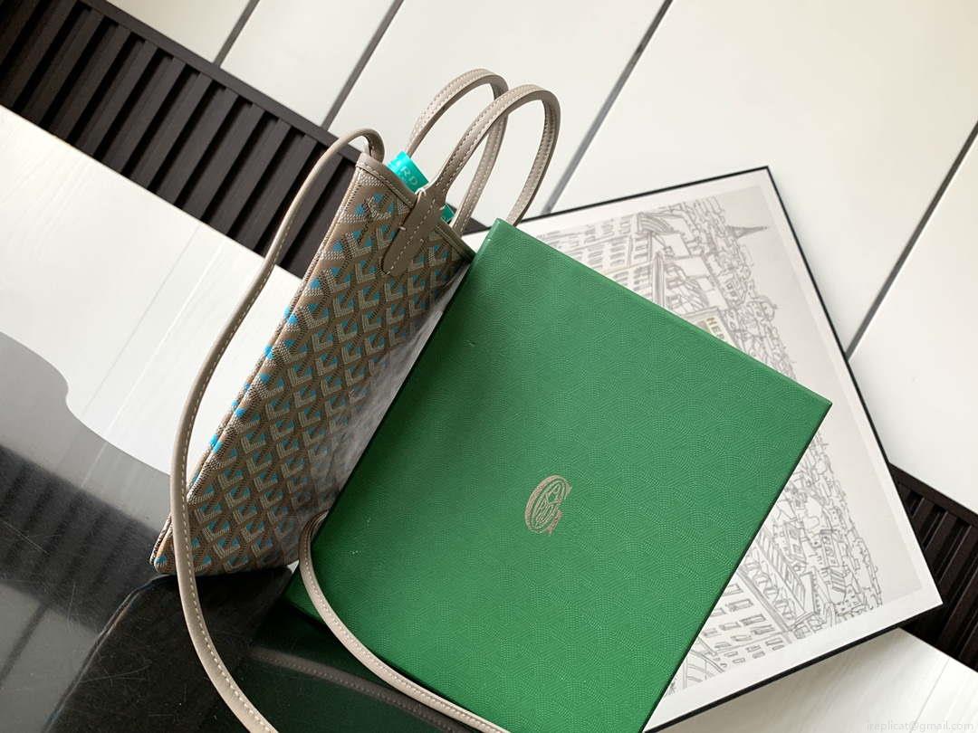 Goyard POICLAPMLTY11CL61P Poitiers Claire Voie Bag Blue &Gray