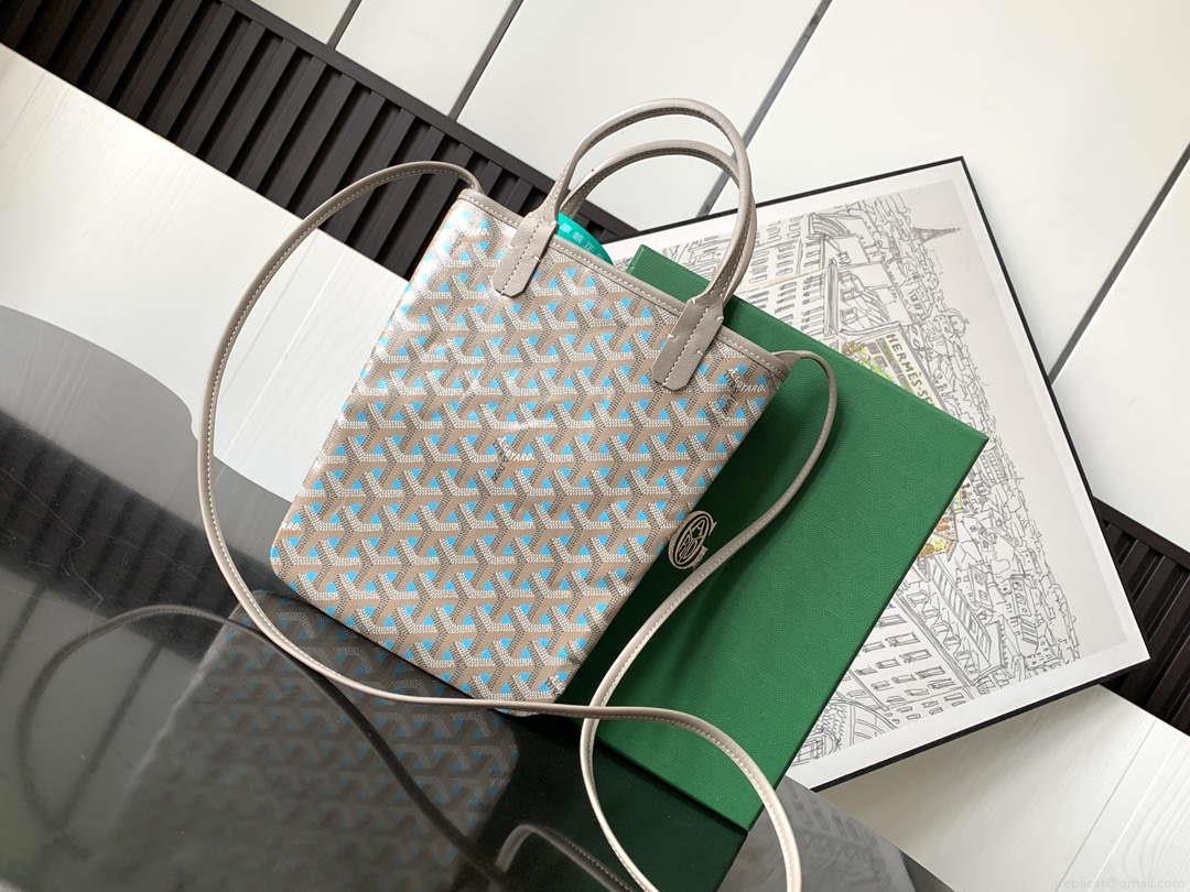 Goyard POICLAPMLTY11CL61P Poitiers Claire Voie Bag Blue &Gray