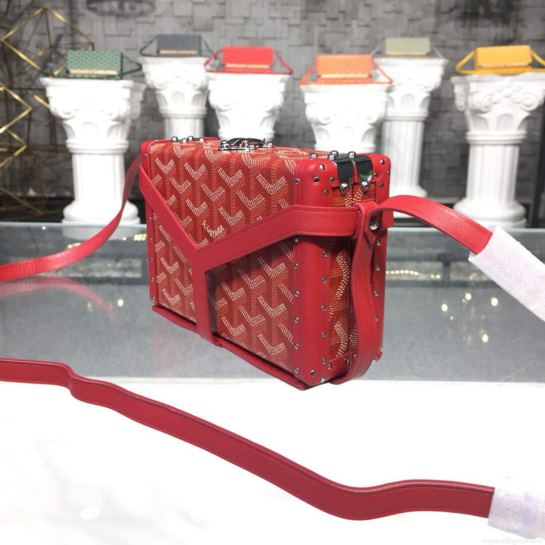 Goyard MINA08PMLTY01CL01P Minaudière Trunk Bag Red