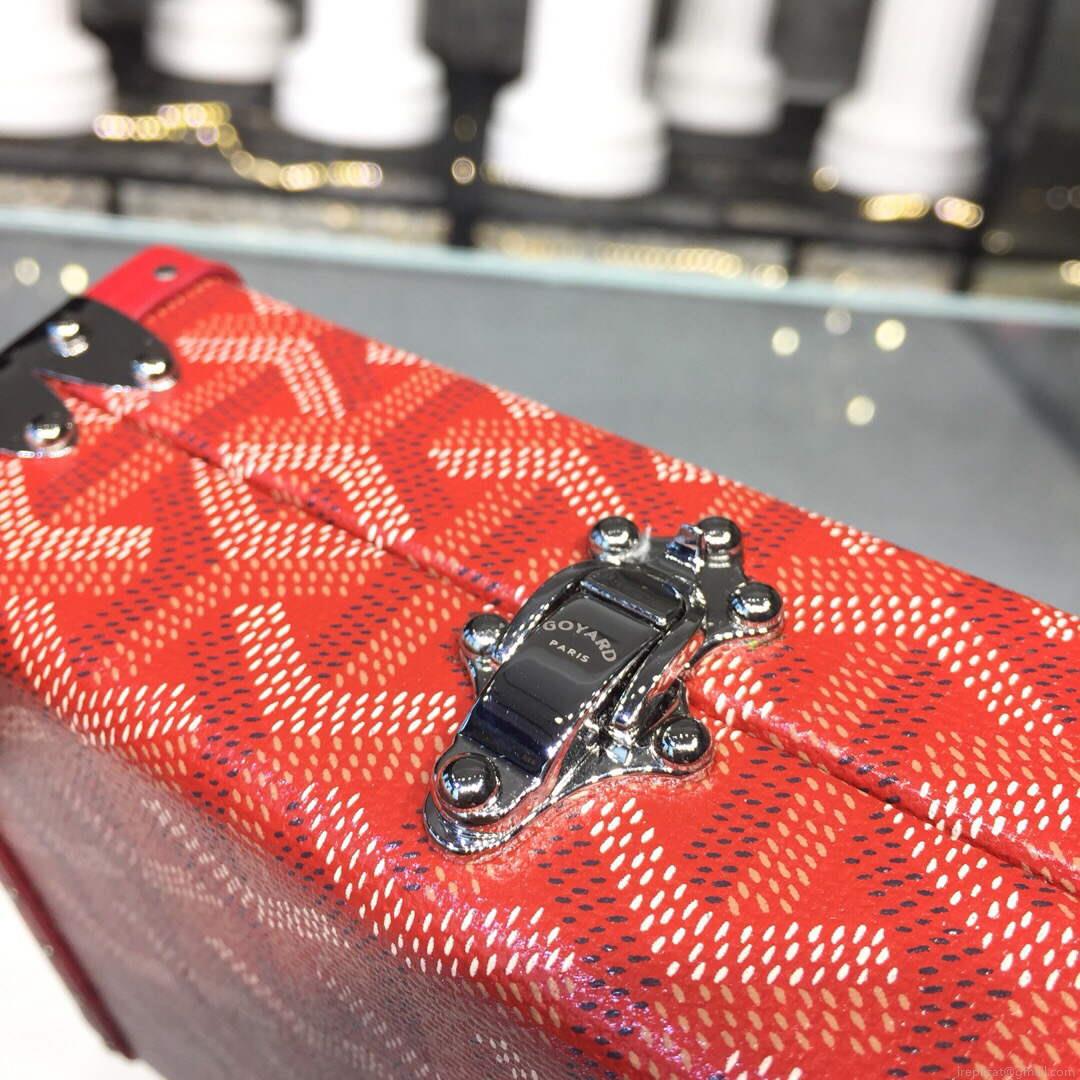 Goyard MINA08PMLTY01CL01P Minaudière Trunk Bag Red