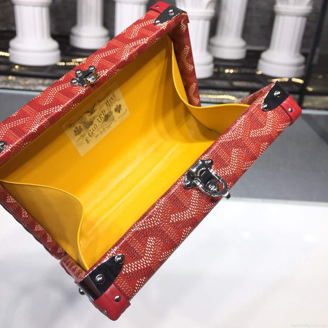 Goyard MINA08PMLTY01CL01P Minaudière Trunk Bag Red