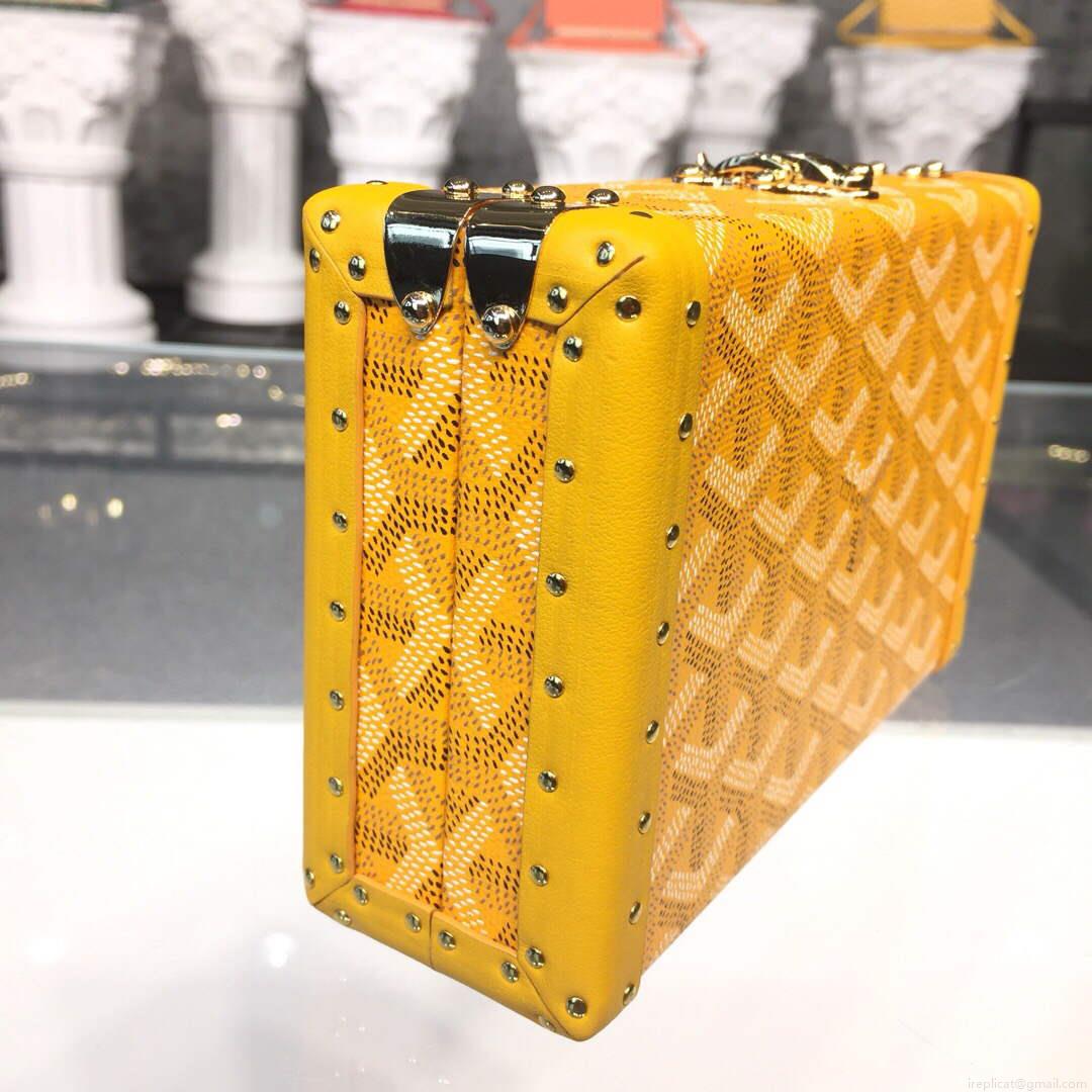 Goyard MINA08PMLTY01CL01P Minaudière Trunk Bag Yellow