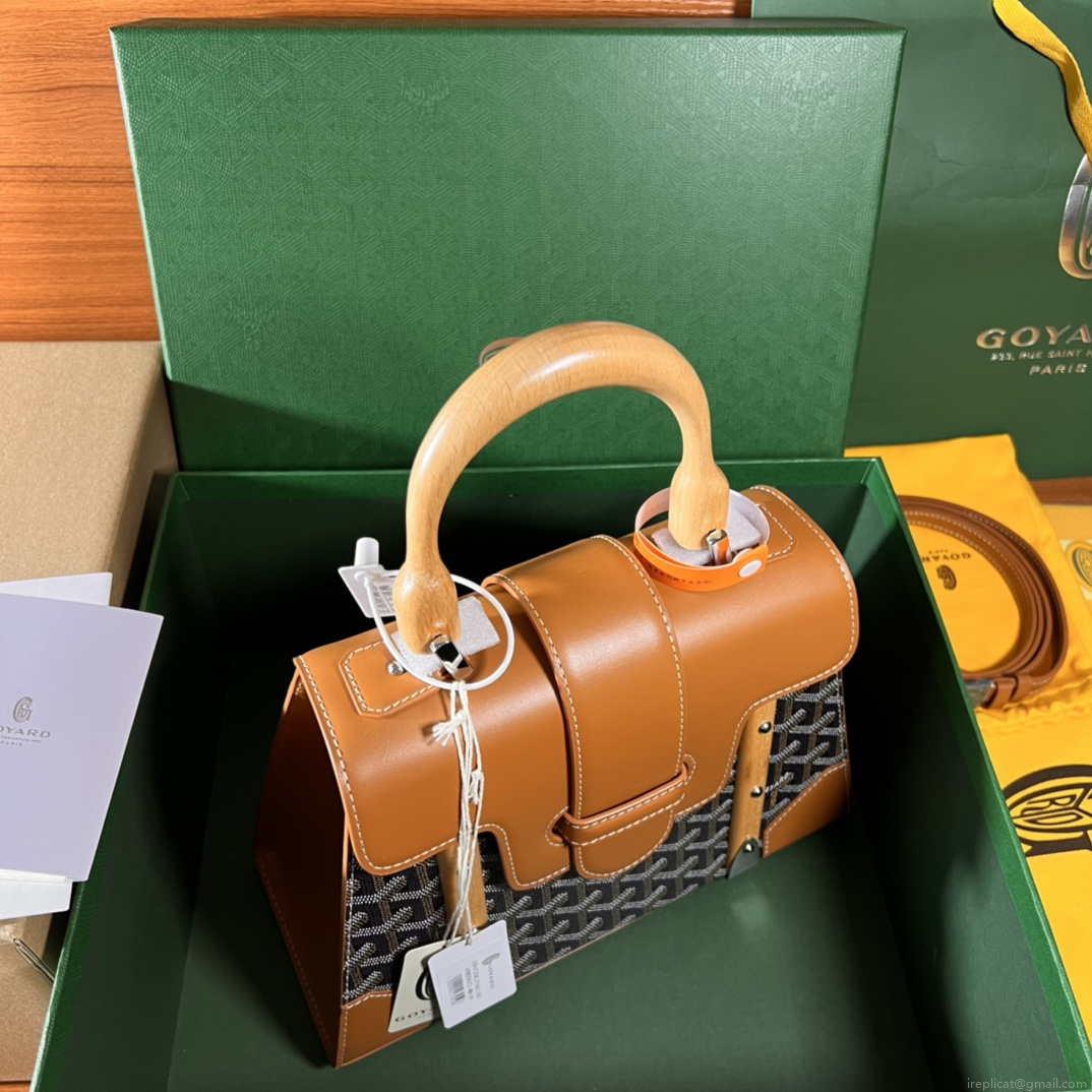 Goyard Sac Saigon Pm Bag BPMLTY07CL07P Black with Brown