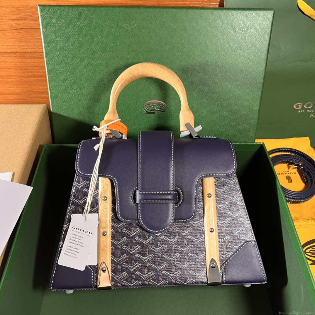 Goyard BPMLTY07CL07P Sac Saigon Pm Bag Navy Blue