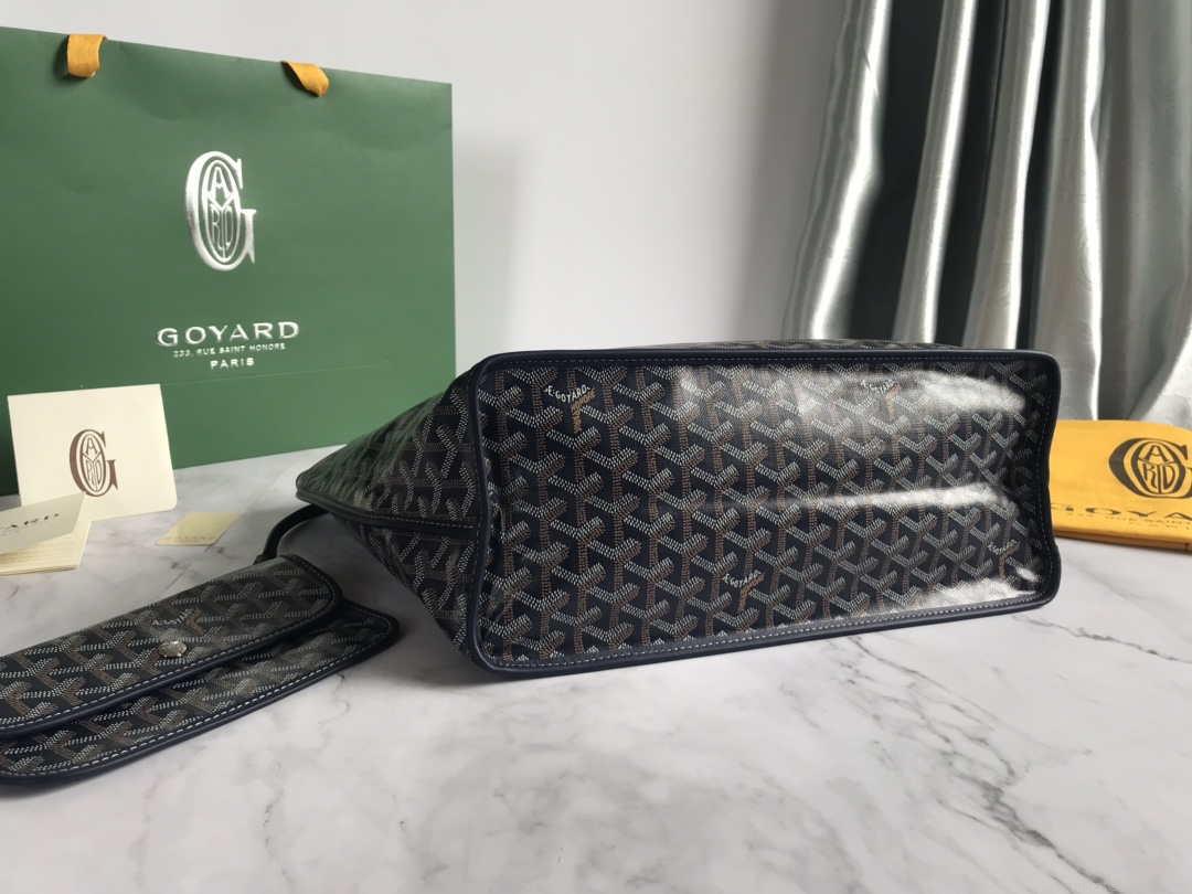 Goyard GMLTY01CL03P Saint Louis GM Bag Brown with Navy Blue