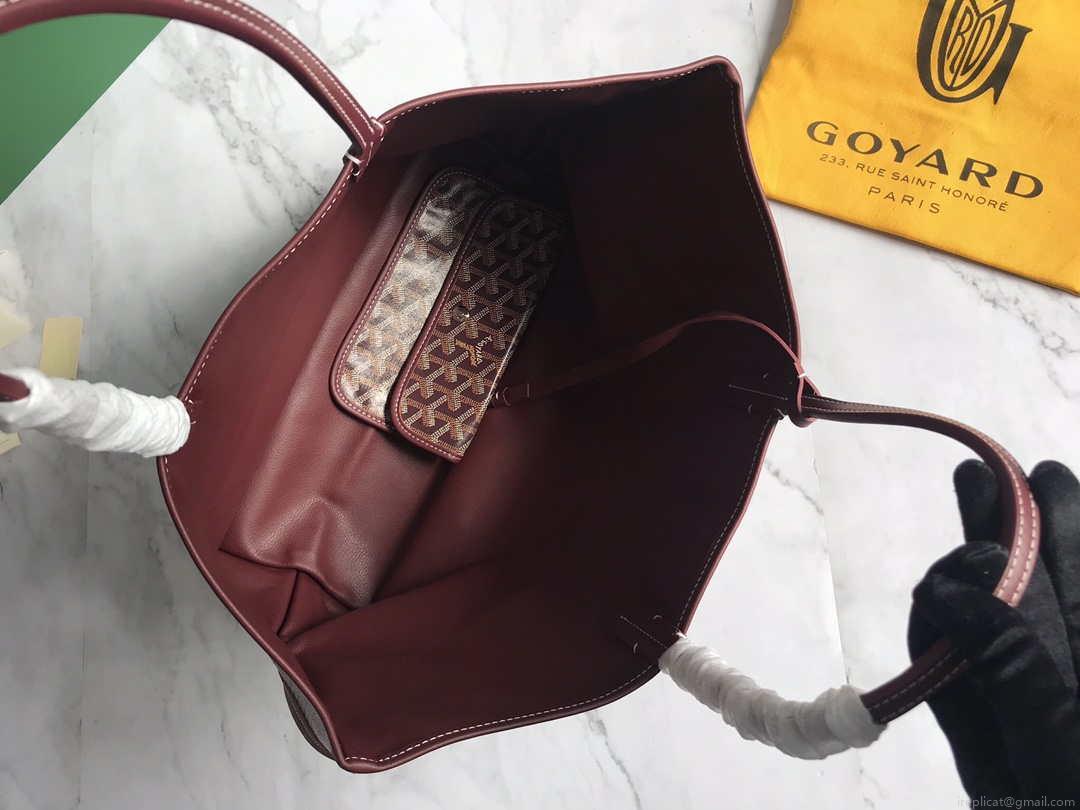 Goyard GMLTY01CL03P Saint Louis GM Bag Wine Red