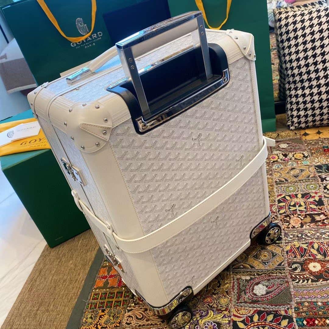 Goyard BOURG2PMLTY01CL03P Bourget PM Trolley Case G99015 White