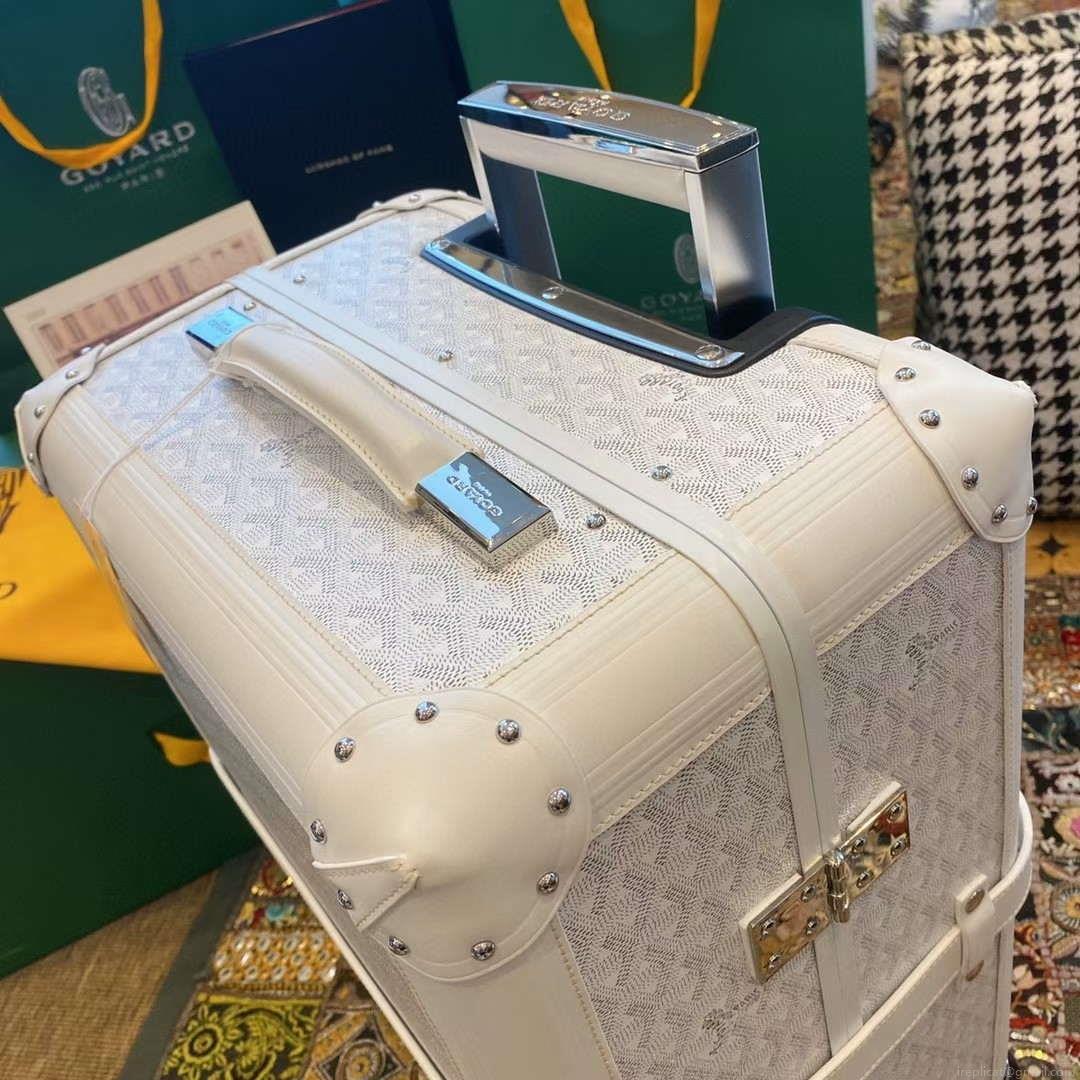 Goyard BOURG2PMLTY01CL03P Bourget PM Trolley Case G99015 White