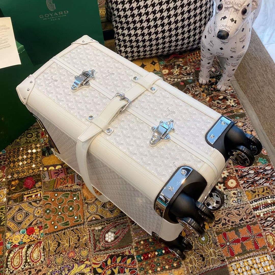 Goyard BOURG2PMLTY01CL03P Bourget PM Trolley Case G99015 White