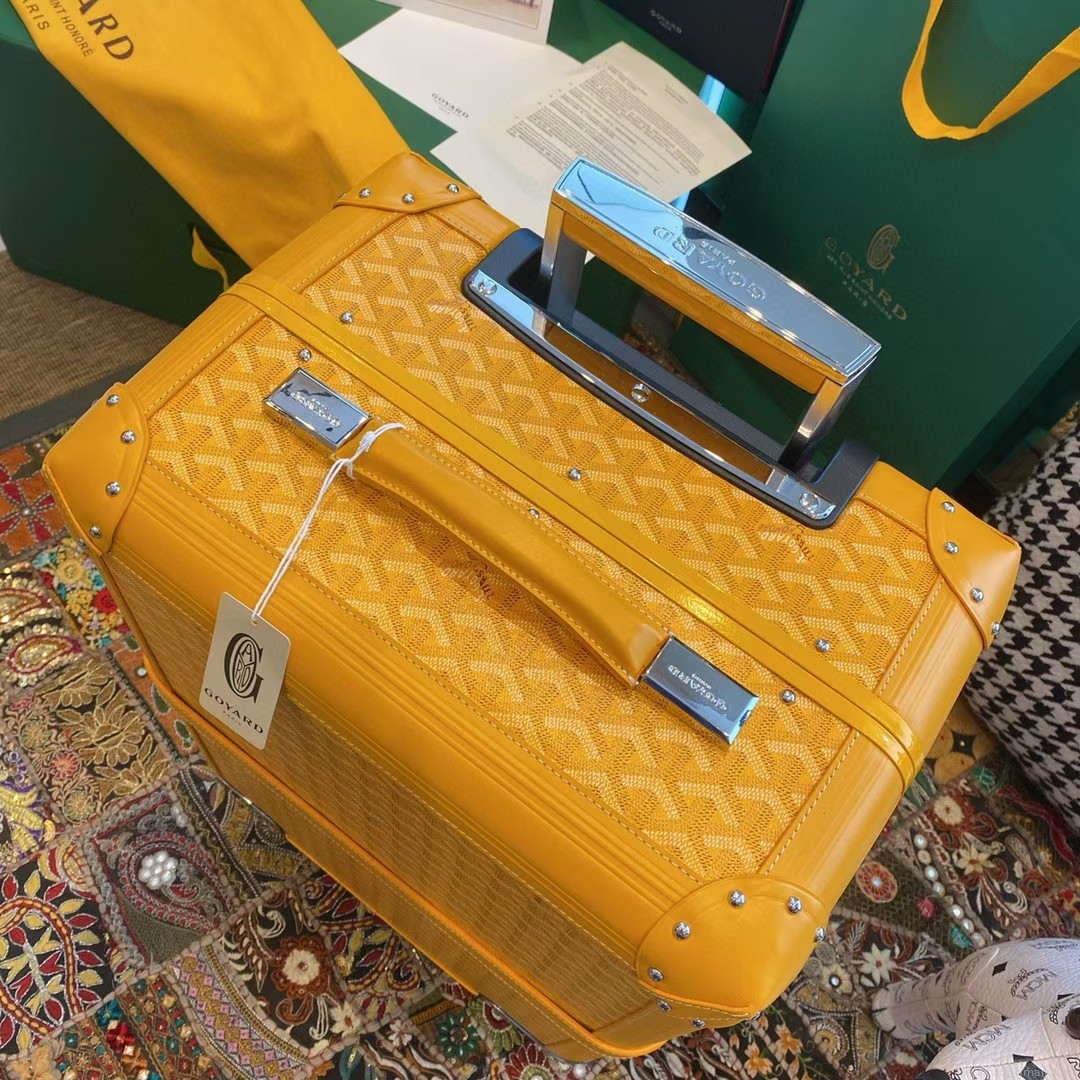 Goyard BOURG2PMLTY01CL03P Bourget PM Trolley Case G99017 Yellow