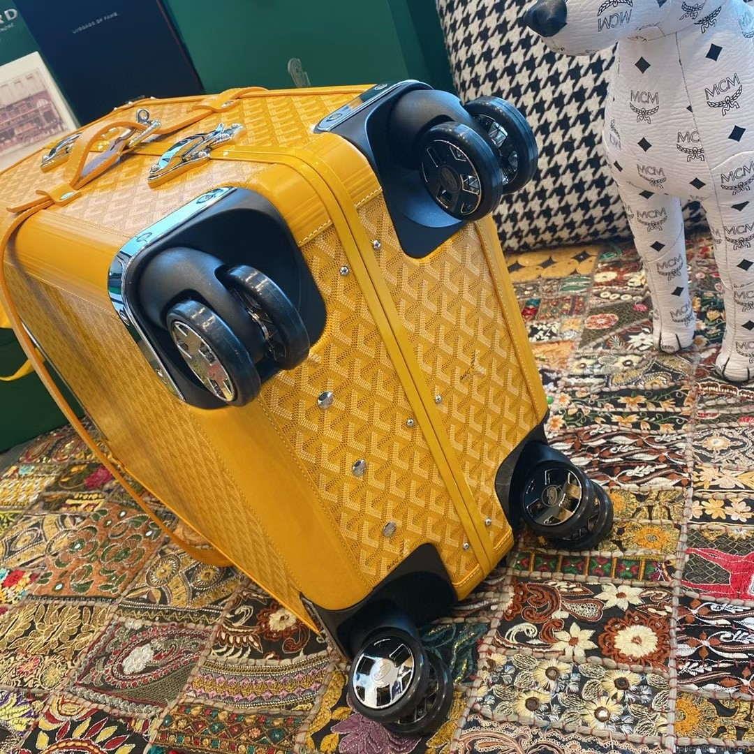 Goyard BOURG2PMLTY01CL03P Bourget PM Trolley Case G99017 Yellow