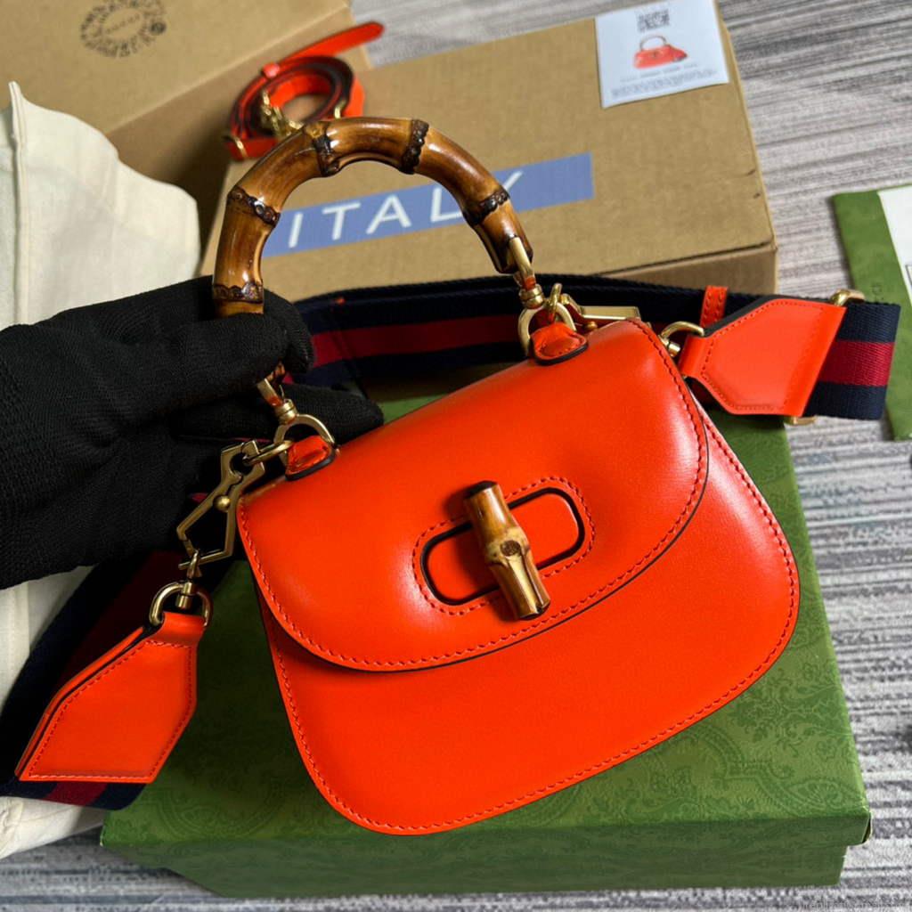 Gucci Bamboo1947 Mini top handle bag 686864 Red