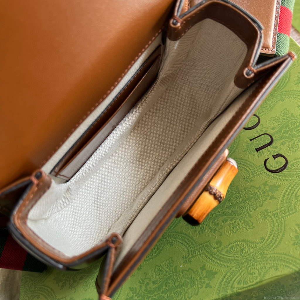 Gucci Bamboo1947 Mini top handle bag 686864 Tan