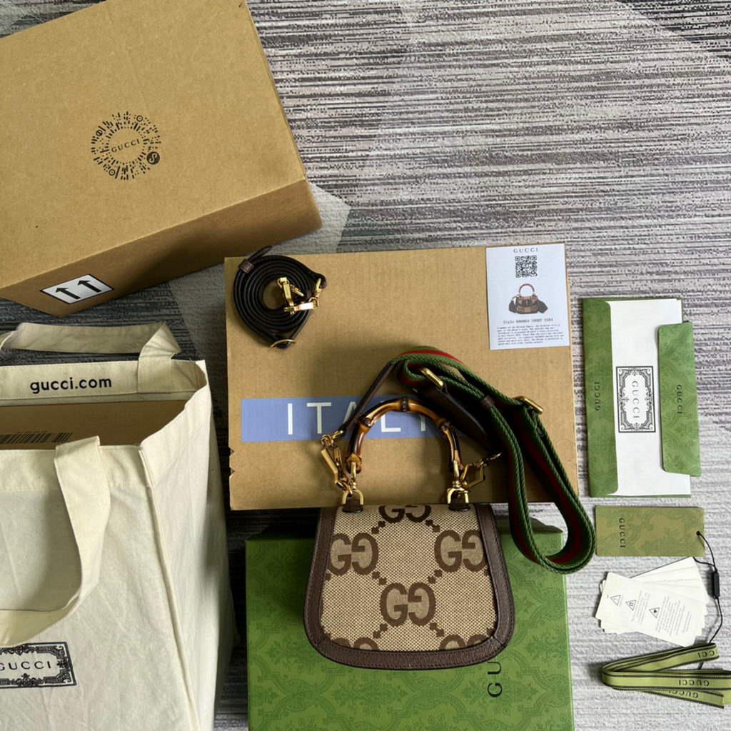 Gucci Bamboo1947 Mini top handle bag 686864 Brown