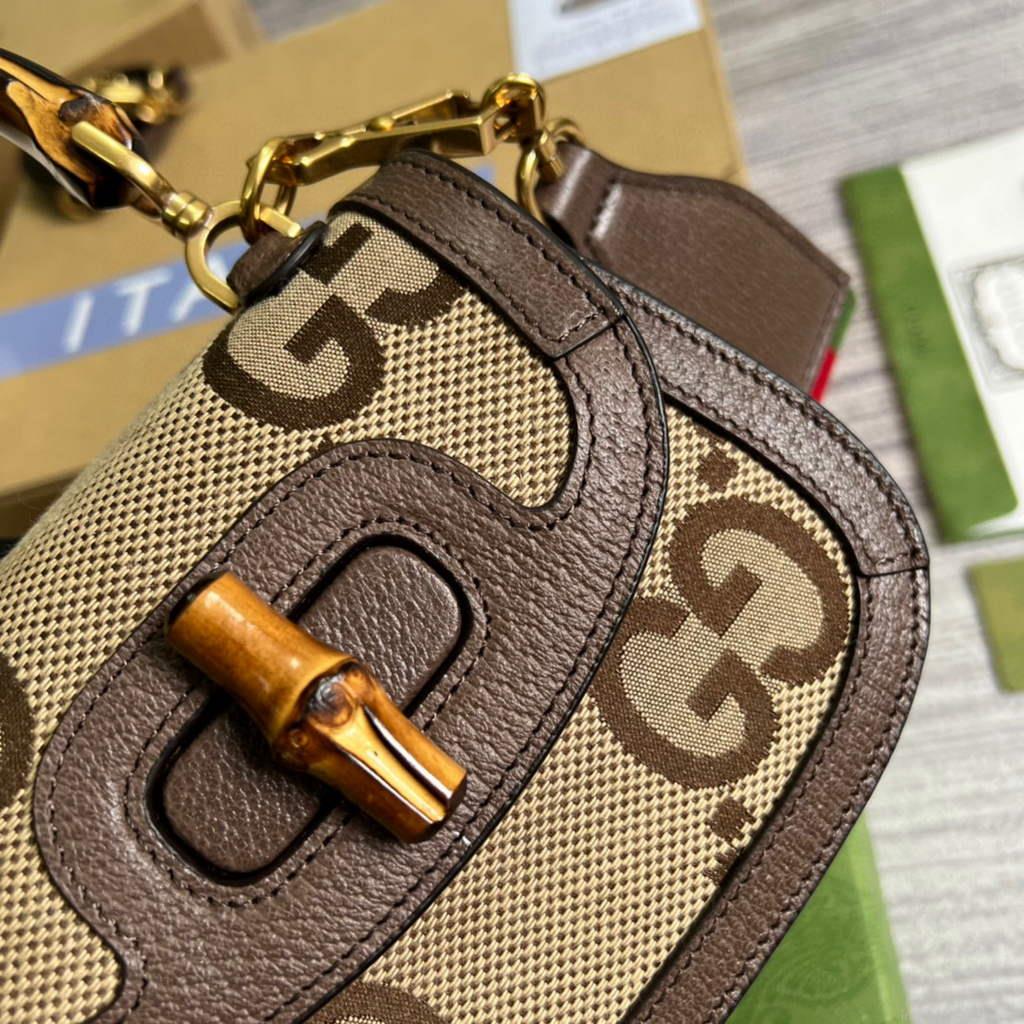 Gucci Bamboo1947 Mini top handle bag 686864 Brown