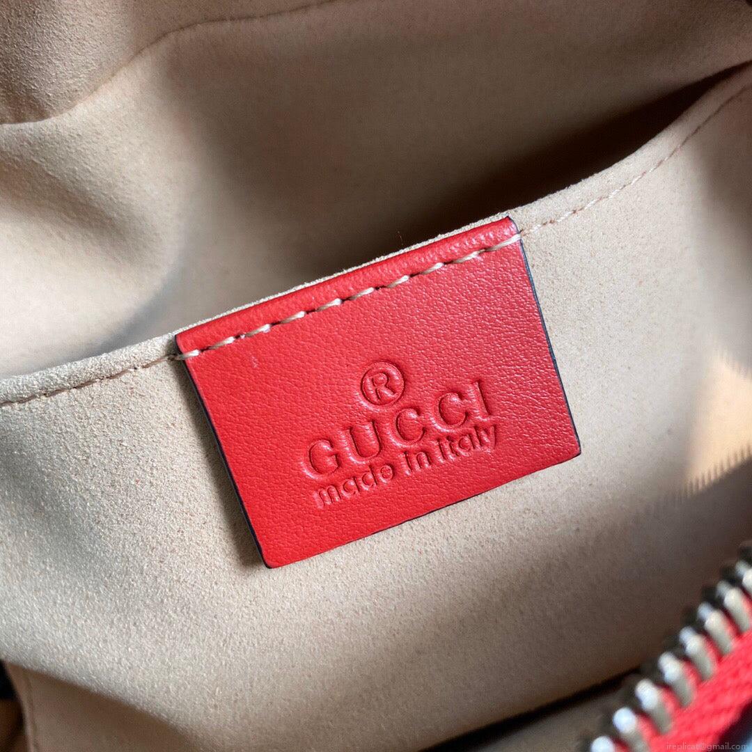 Gucci 447632 GG Marmont Small Matelassé Shoulder Bag Red