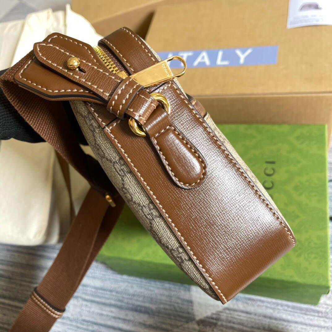 Gucci 675891 Messenger bag with Interlocking G Beige and ebony
