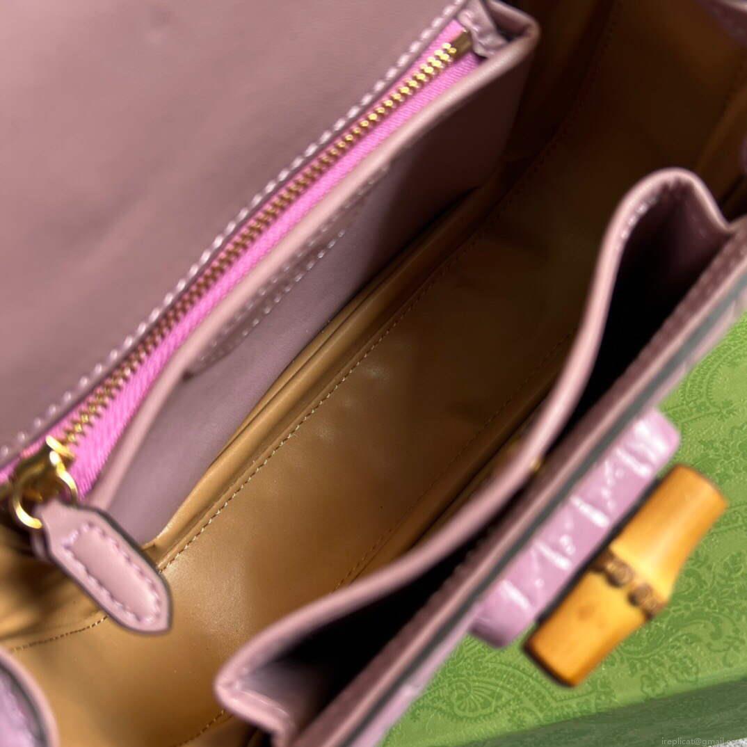 Gucci 675797 Gucci Bamboo 1947 small top handle bag Pink