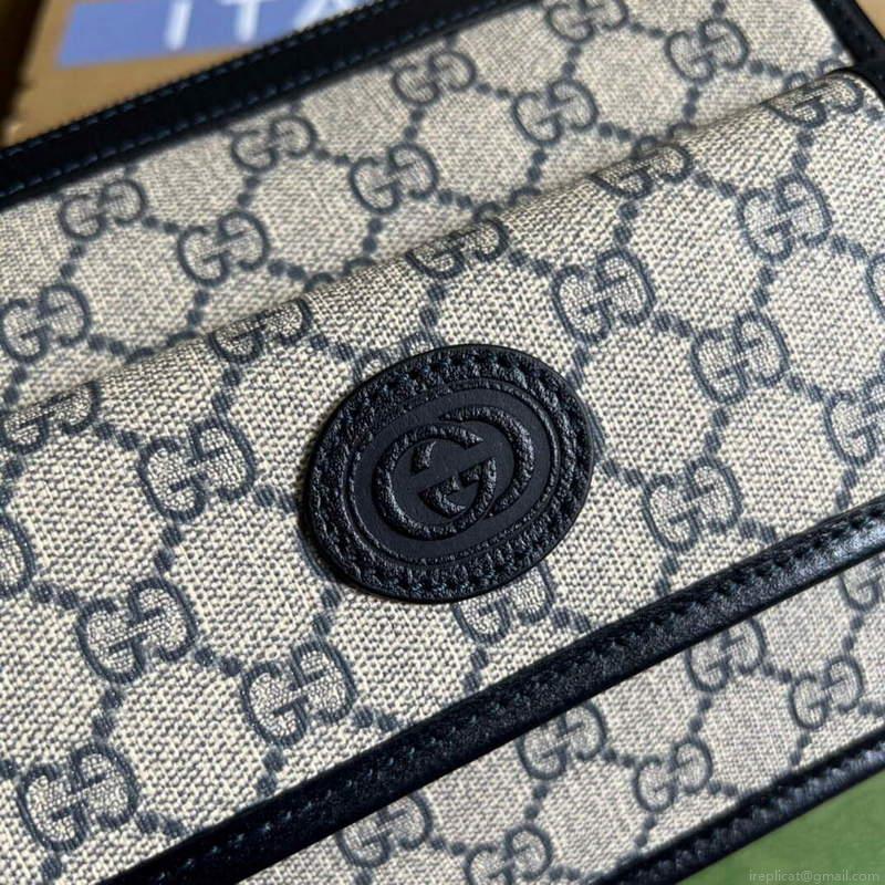 Gucci 674164 Messenger Bag With Interlocking G Blue
