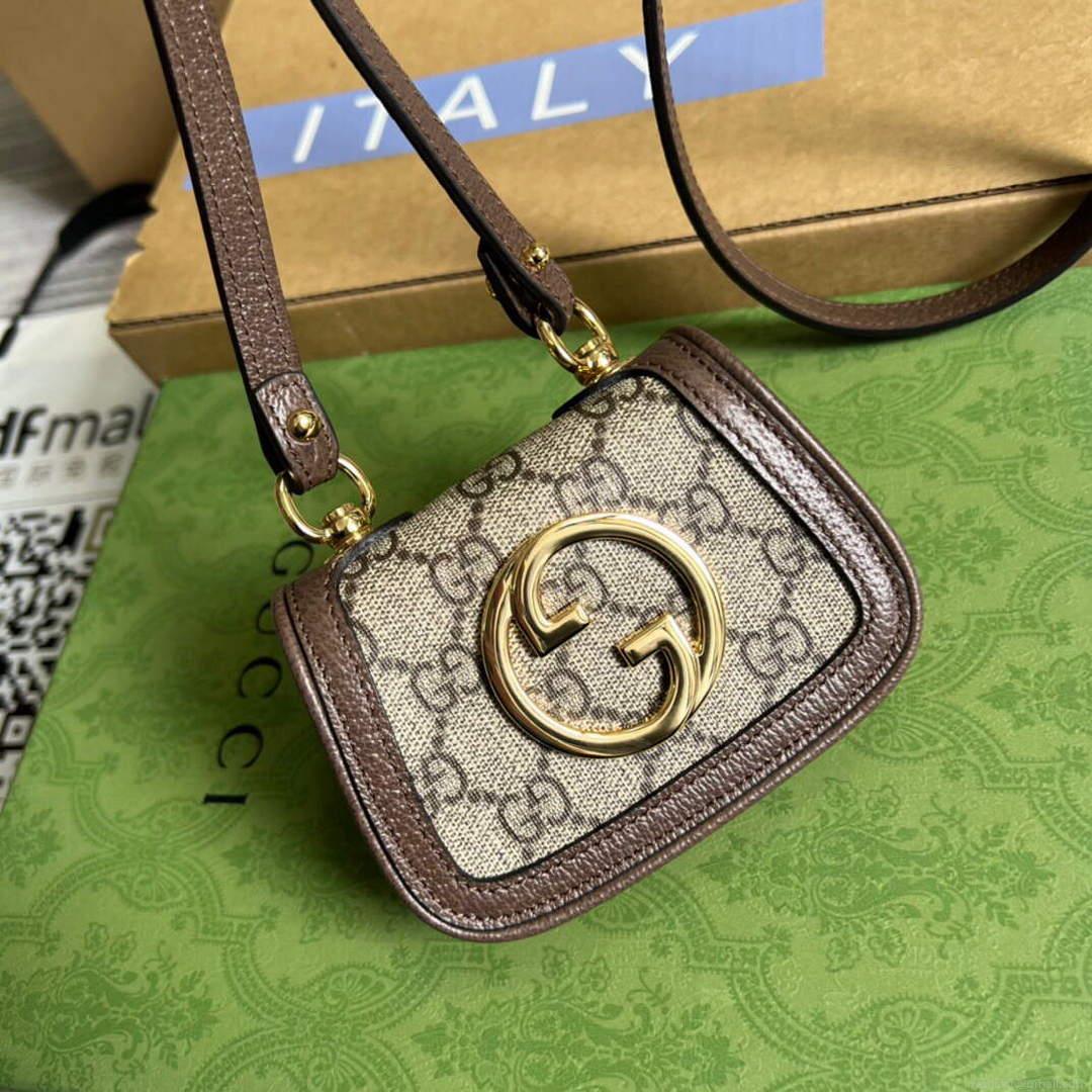 Gucci 698635 Gucci Blondie card case wallet brown