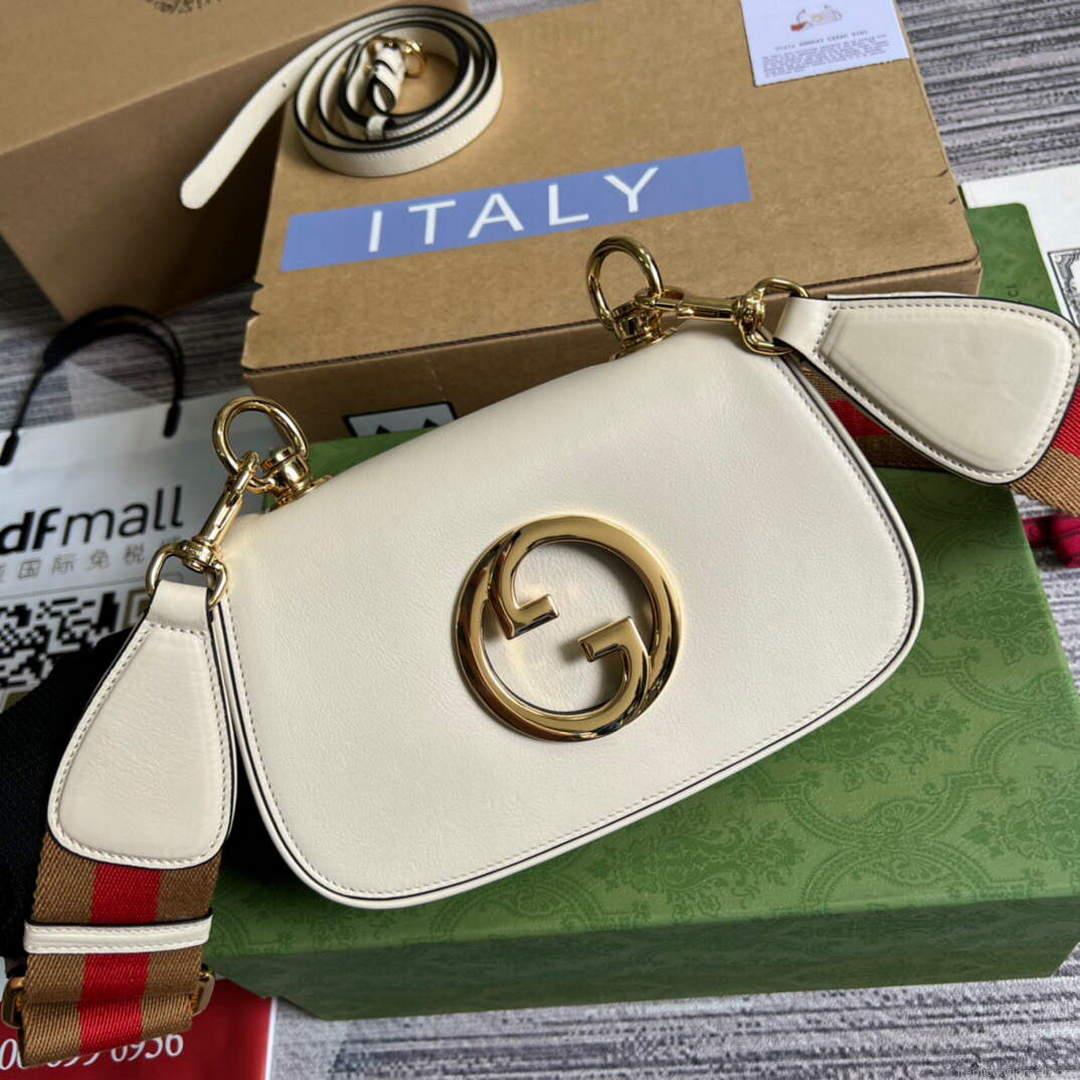 Gucci 698643 Gucci Blondie mini leather bag White