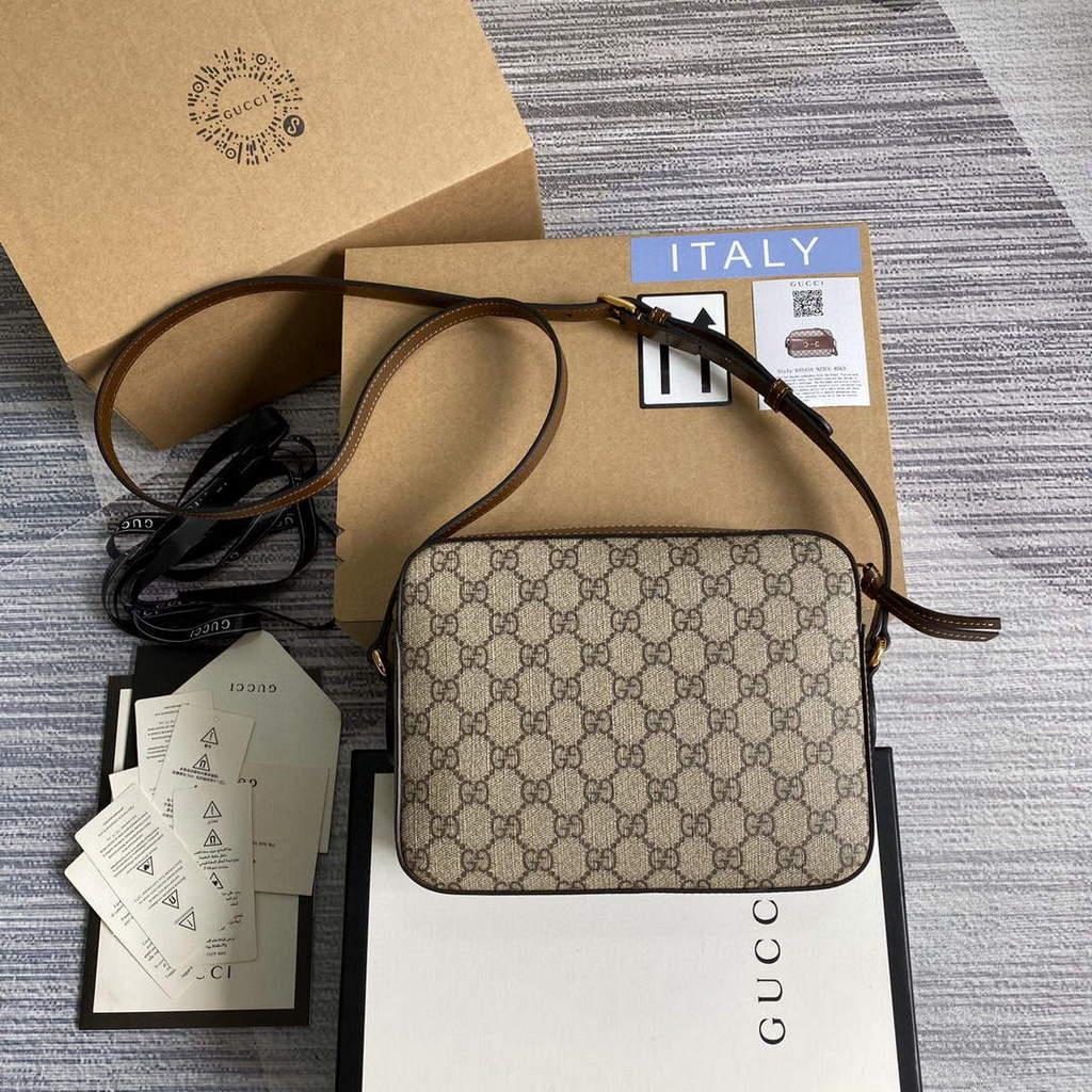 Gucci 645454 Gucci Horsebit 1955 small shoulder bag Biege and brown