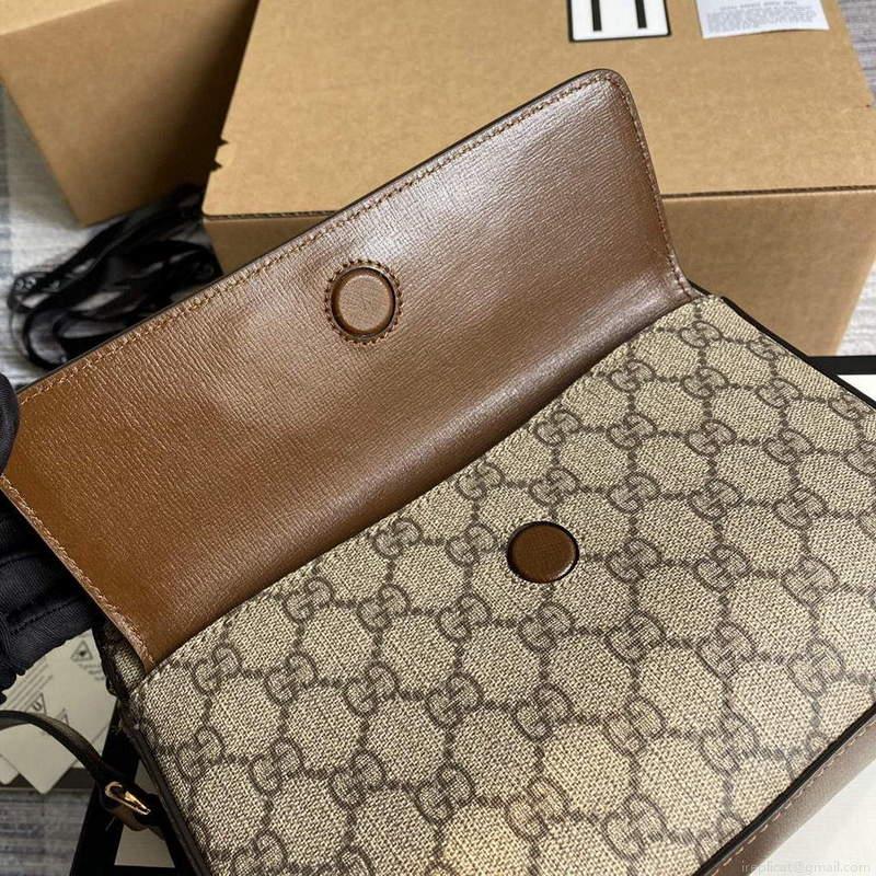 Gucci 645454 Gucci Horsebit 1955 small shoulder bag Biege and brown