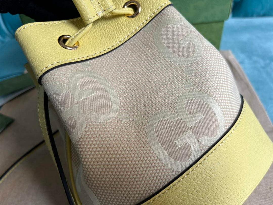 Gucci 550620 Ophidia jumbo GG mini bucket bag yellow