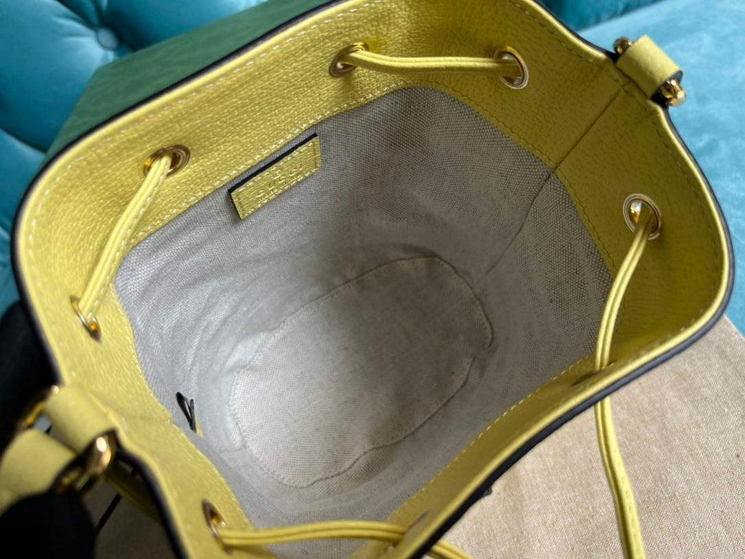 Gucci 550620 Ophidia jumbo GG mini bucket bag yellow