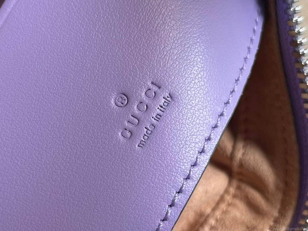 Gucci 699514 GG Marmont half-moon-shaped mini bag Lilac purple