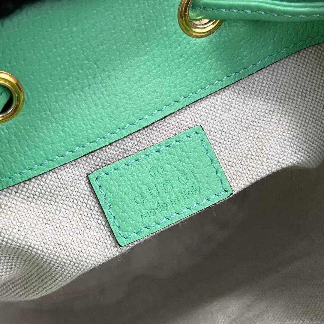Gucci 550620 Ophidia mini bucket bag with Double G Mint Green