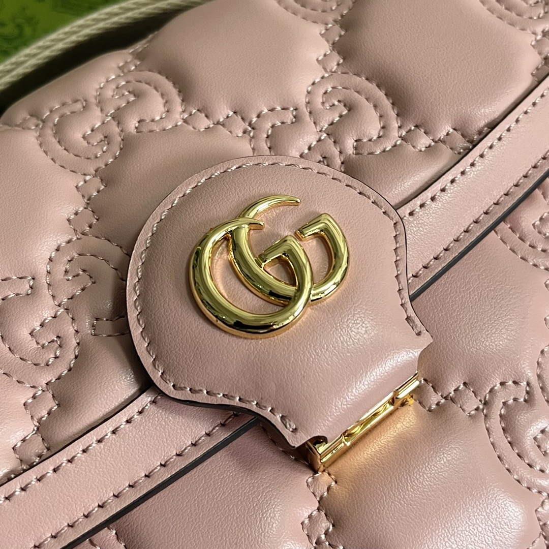 Gucci 724529 GG Matelassé Small Bag Pink