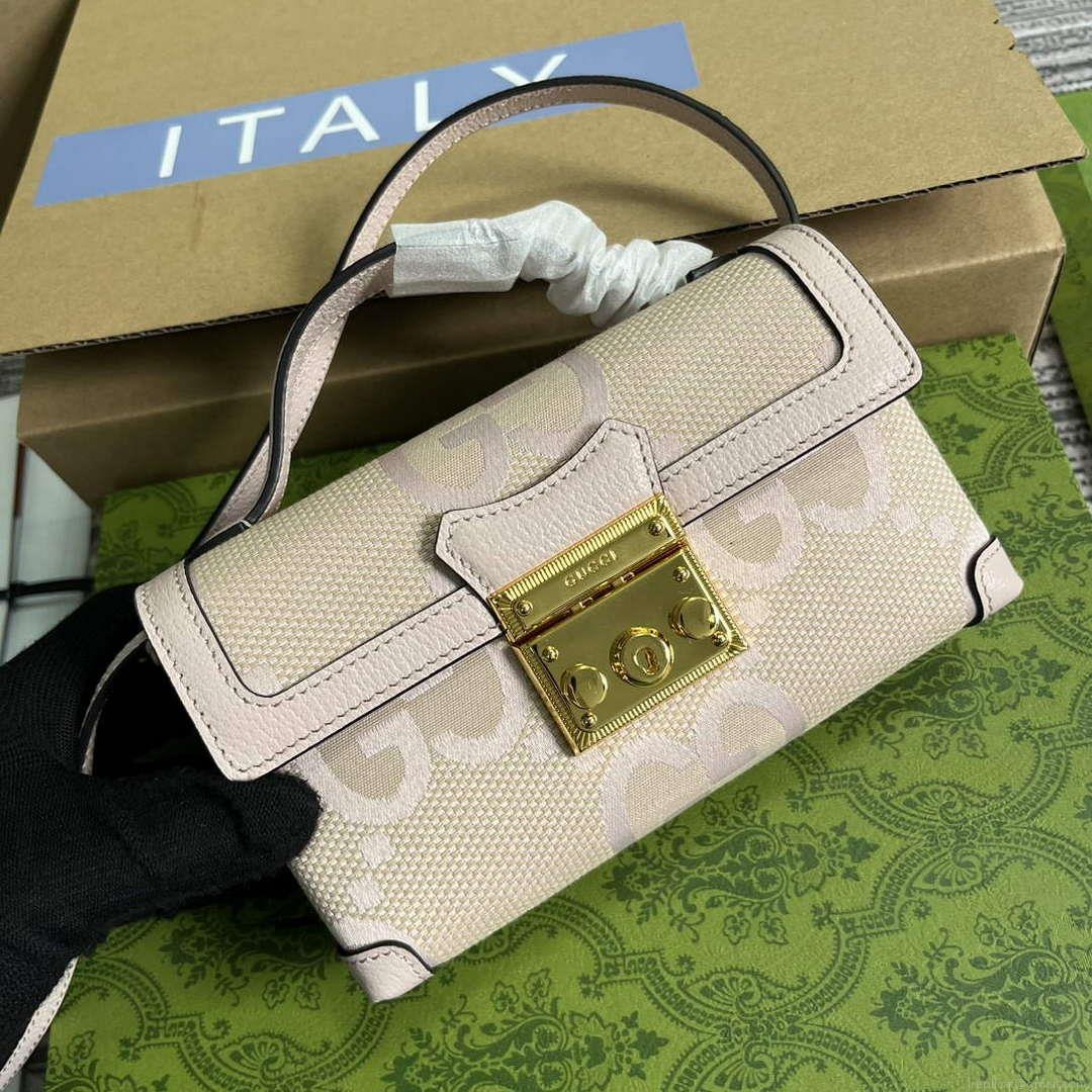 Gucci 652683 Padlock Jumbo GG Mini Bag Light pink