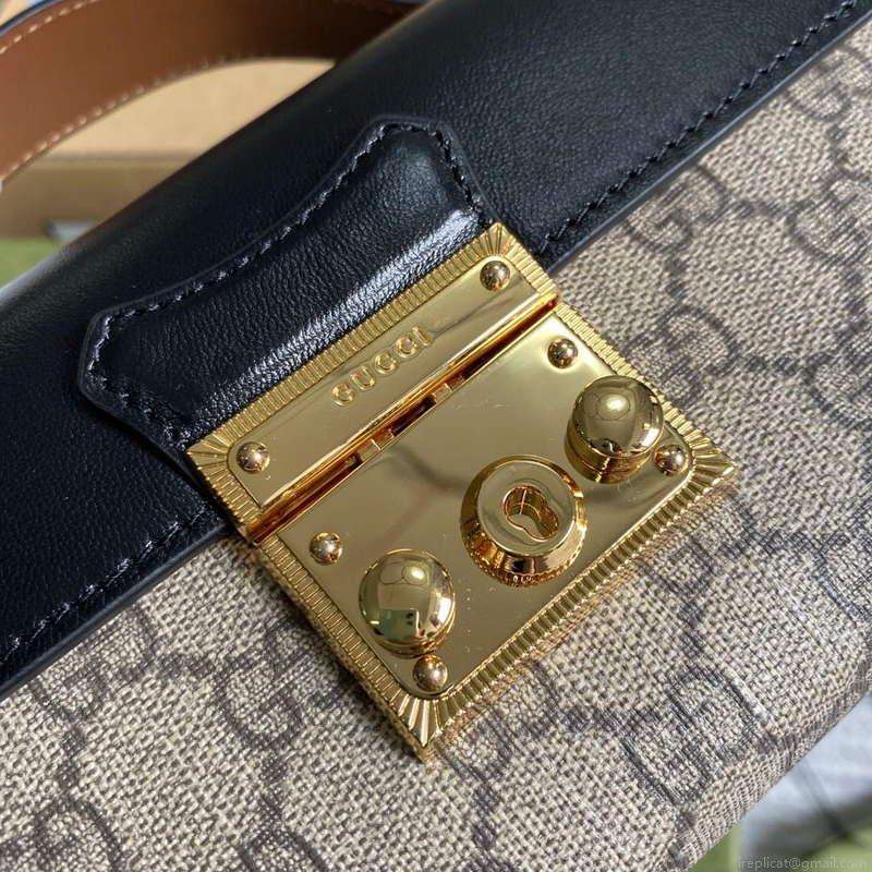 Gucci 652683 Padlock Mini Bag Black and brown